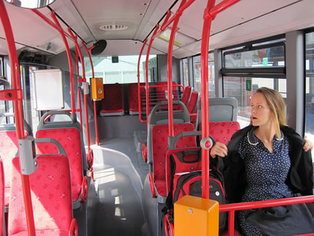 Woman on the bus