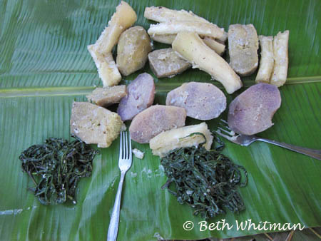 Yams and Greens in Papua New Guinea