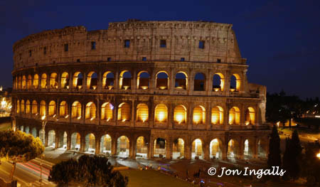 Rome Colloseum at Night