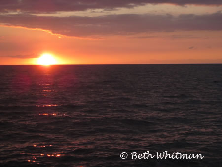 Sunset from Boat Hawaii Island