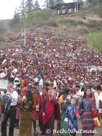 Paro Festival Crowd in Bhutan