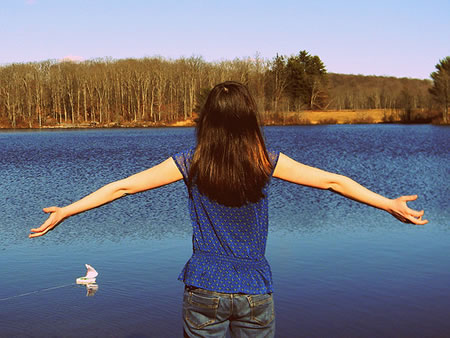 Woman on Lake