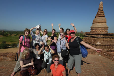 Group in Bagan Myanmar