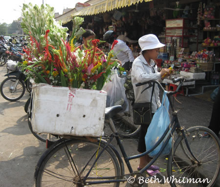 Cambodia Bike with Flowers