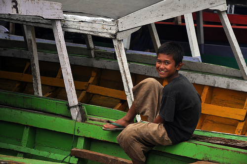 Fisherman's Son on Boat