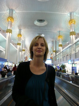 Woman in Dubai Airport