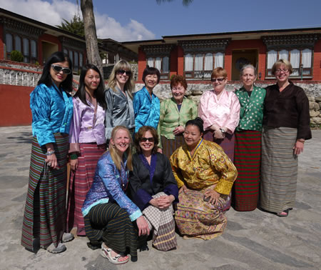 Group in Kiras in Bhutan