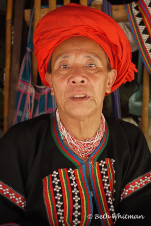 Lahu Woman in red