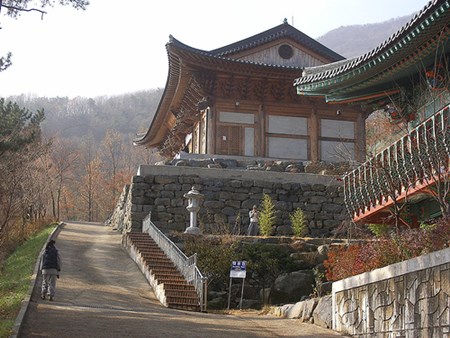 View up to the Buddha Hall