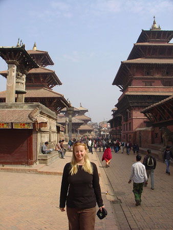 Female Tourist at Durbar Square