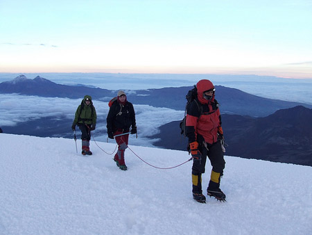 Mountaineers on Cotopaxi