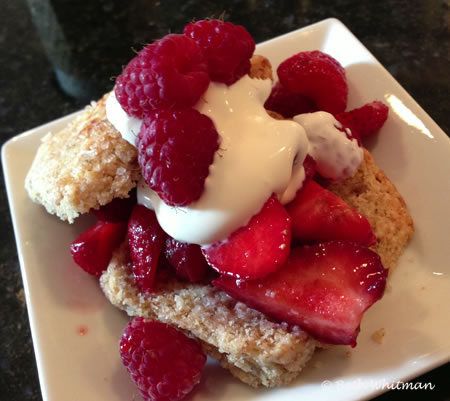 Shortcake with Raspberries