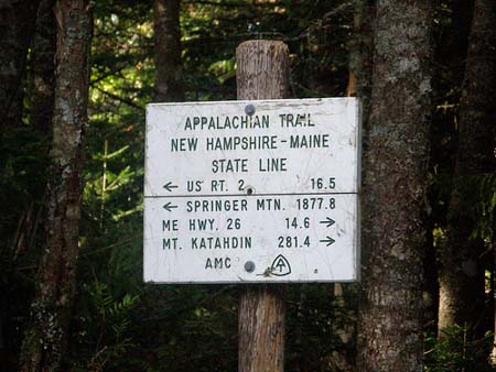 Appalachian Trail Maine State Line