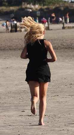 Little Black Dress on Beach