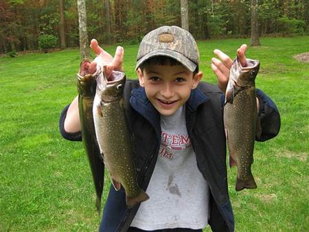 Happy Boy with Trout