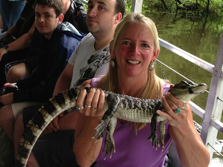 Beth with Crocodile
