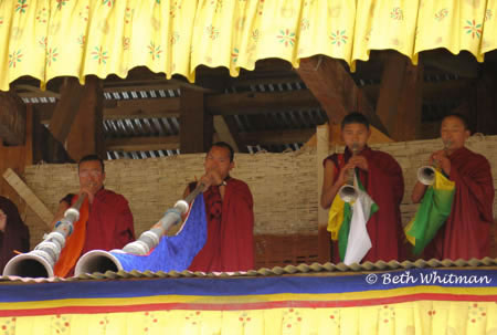 Bhutan Monks Horns
