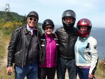Beth with Motorcycle Friends