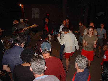 Dancing with Local Lesotho Band