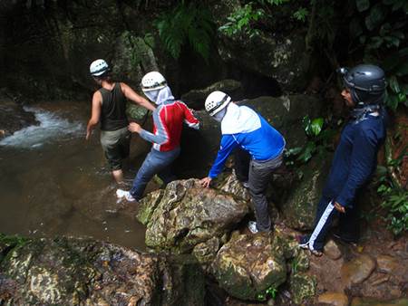 Entering Actun Tunichil Muknal