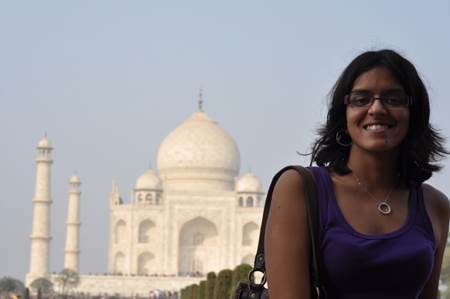 Woman at Taj Mahal