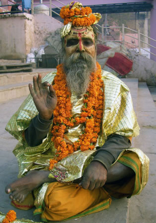 A pilgrim in Varanasi