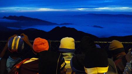 Pilgrims on Top of Adam's Peak