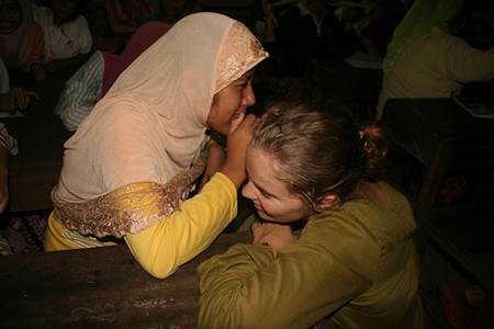 Traveler with Local Woman