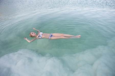 Floating on Dead Sea