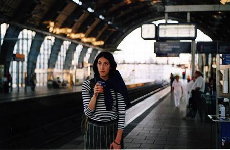 Woman in Train Station