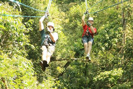 Zip lining