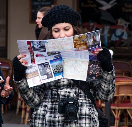 Tourist with Map