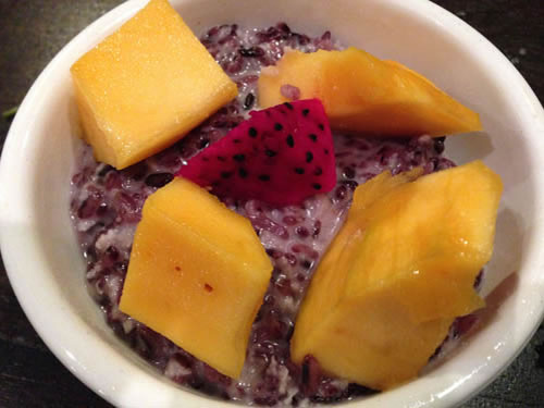 Black Rice Mango Pudding Thailand