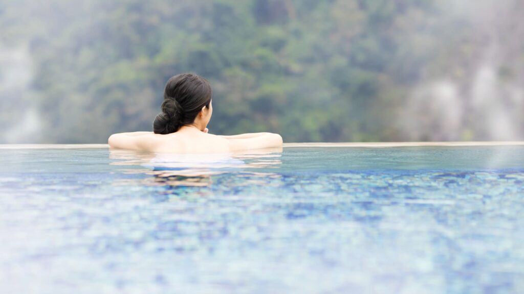 Chinese Woman Hot Springs