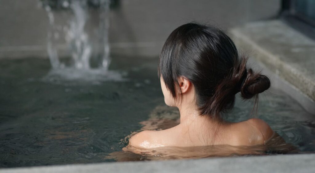Woman at Japanese Onsen