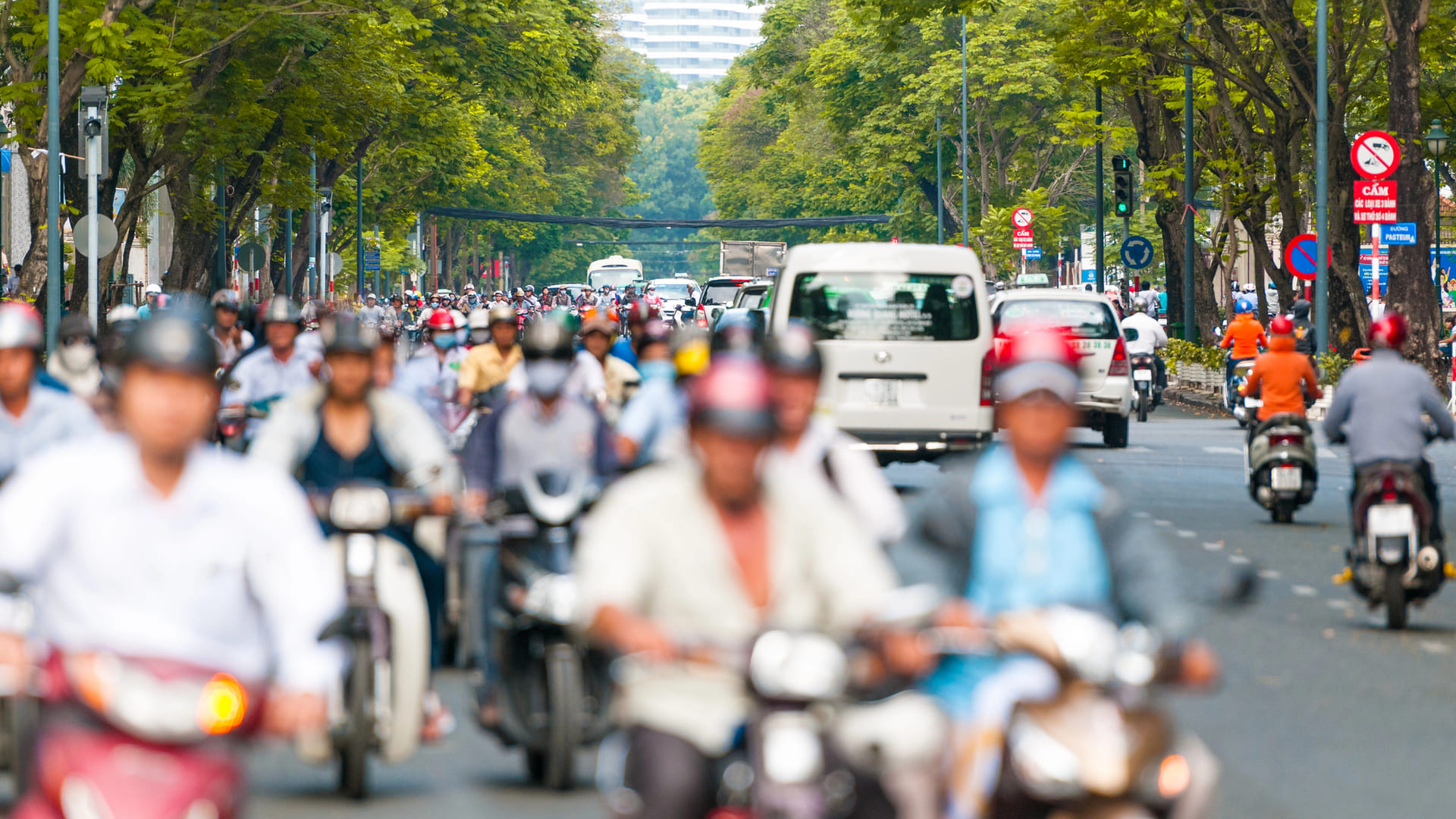 Busy street in Ho Chi Minh City