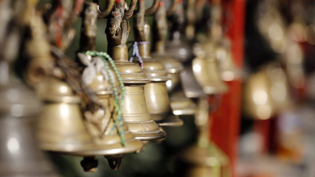 Sacred bells in Dakshinkali Temple